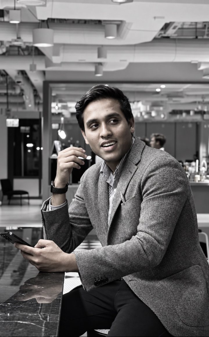 Portrait in black and white